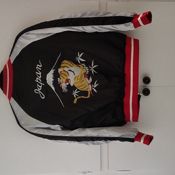 Satin Embroidered Japan Tiger Souvenir Jacket - Picture 1 of 8